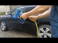 Pistola de lavagem industrial azul de latão com gatilho de proteção de segurança para lavagem com água quente